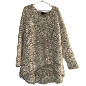 Lane Bryant Plus Size 22 Beige Metallic Knit‎ Pullover Sweater